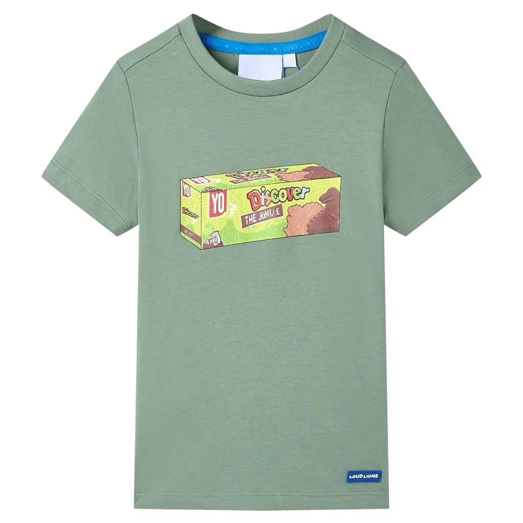 Kids' T-Shirt With Short Sleeves Khaki 116