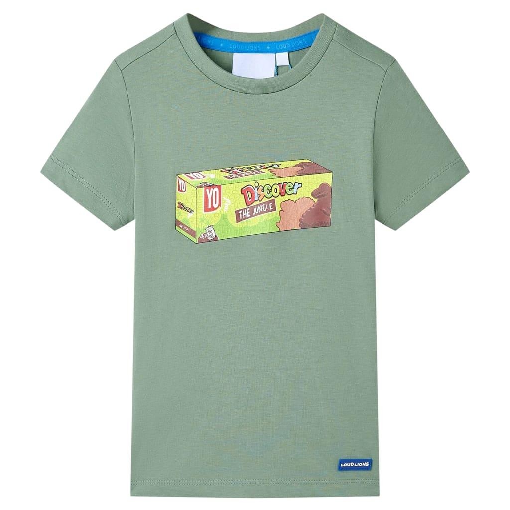 Kids' T-Shirt With Short Sleeves Khaki 116