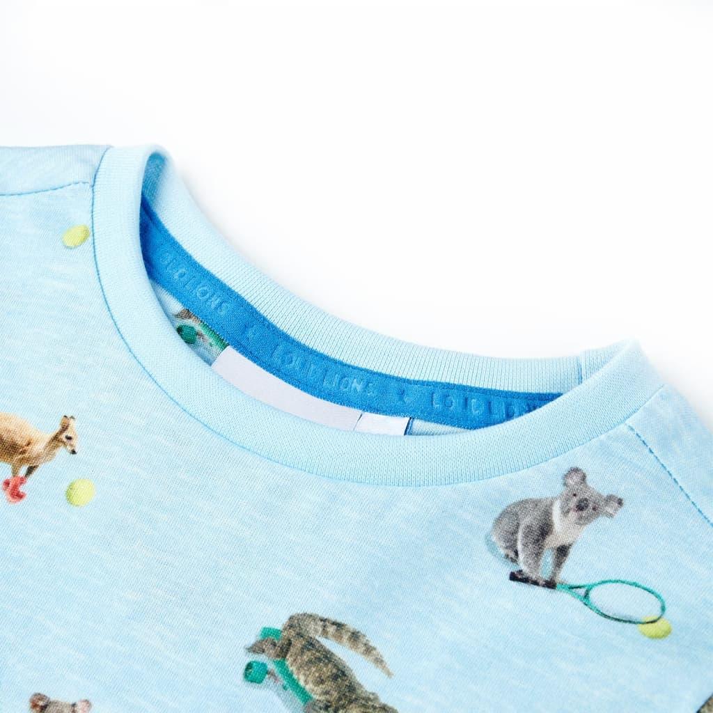 Kids' T-Shirt Light Blue Melange 104