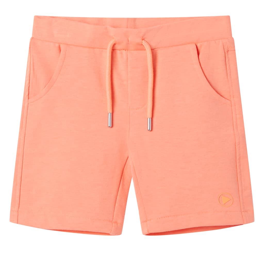 Kids' Shorts With Drawstring Neon Orange 116