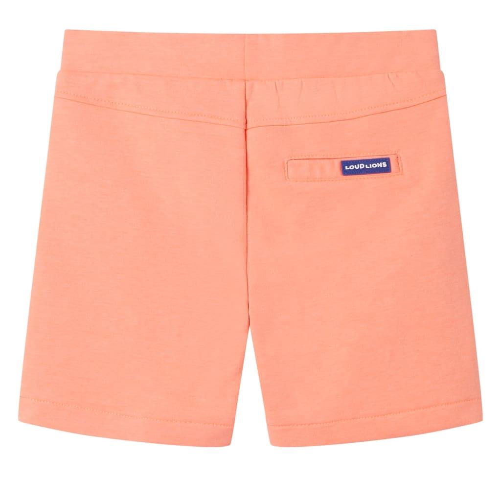 Kids' Shorts With Drawstring Neon Orange 116