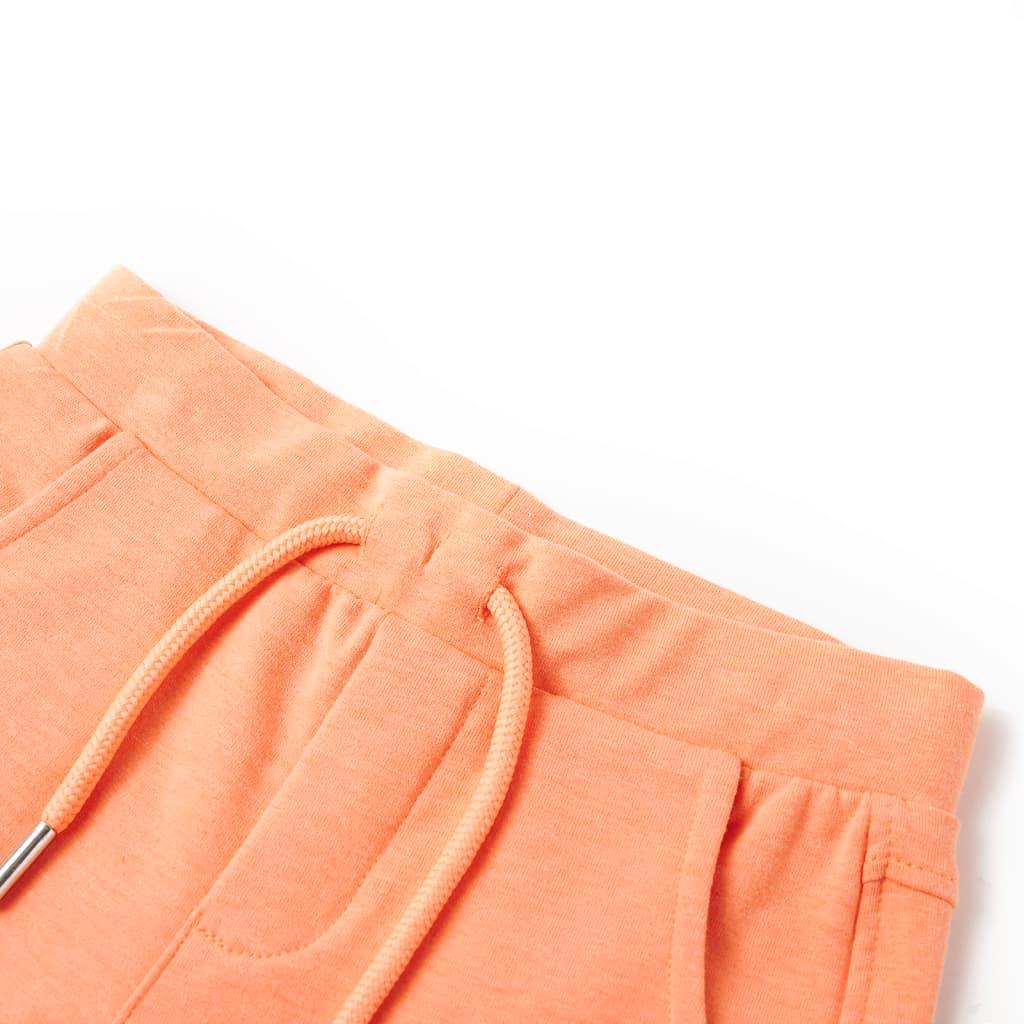 Kids' Shorts With Drawstring Neon Orange 116