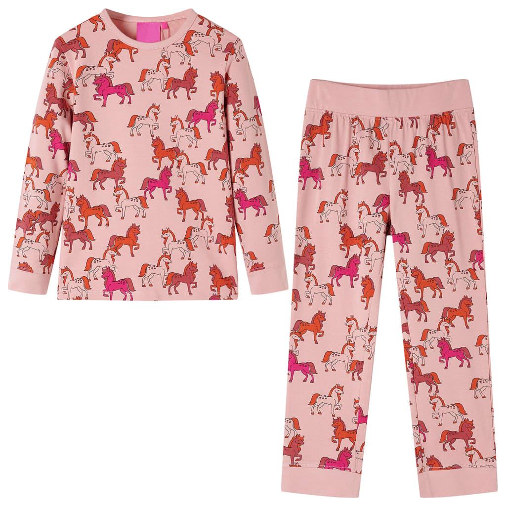 Kids' Pyjamas With Long Sleeves Light Pink 140