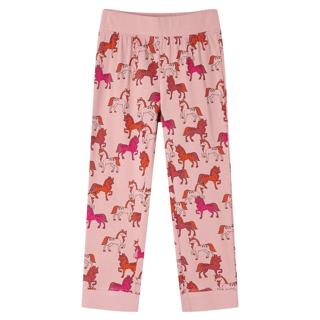 Kids' Pyjamas With Long Sleeves Light Pink 140