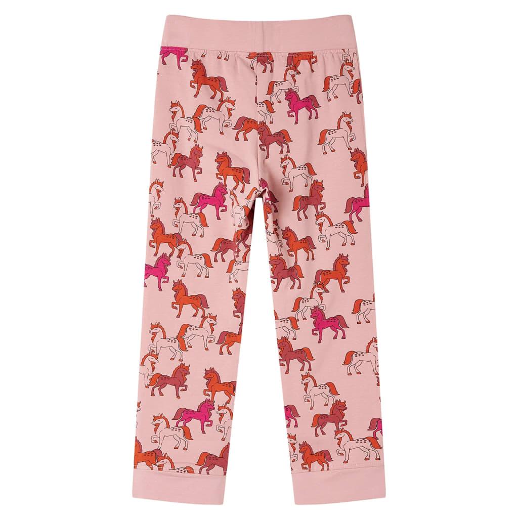 Kids' Pyjamas With Long Sleeves Light Pink 140