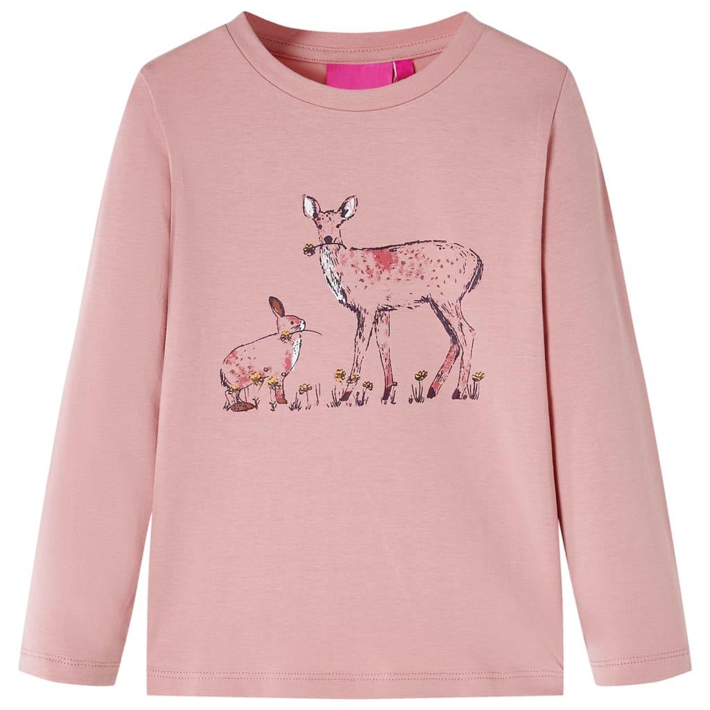 Kids' T-Shirt With Long Sleeves Pink 116