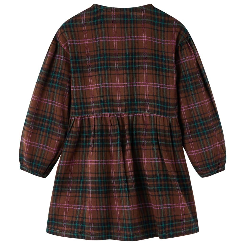 Kids' Dress With Long Sleeves Cognac 104