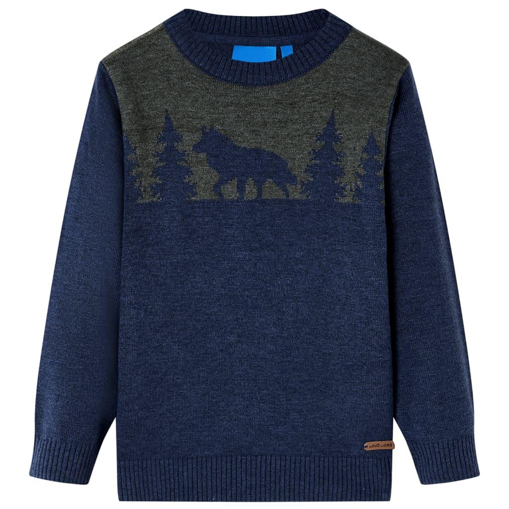 Kids' Sweater Knitted Navy 128