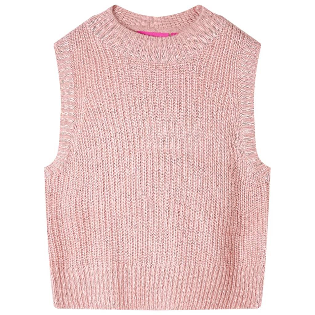 Kids' Sweater Vest Knitted Light Pink 116