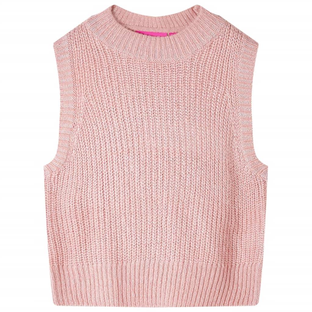 Kids' Sweater Vest Knitted Light Pink 116