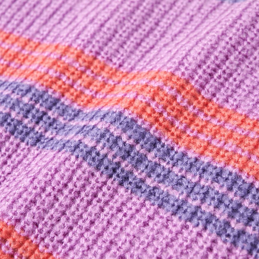 Kids' Sweater Stripes Knitted Lilac And Pink 116