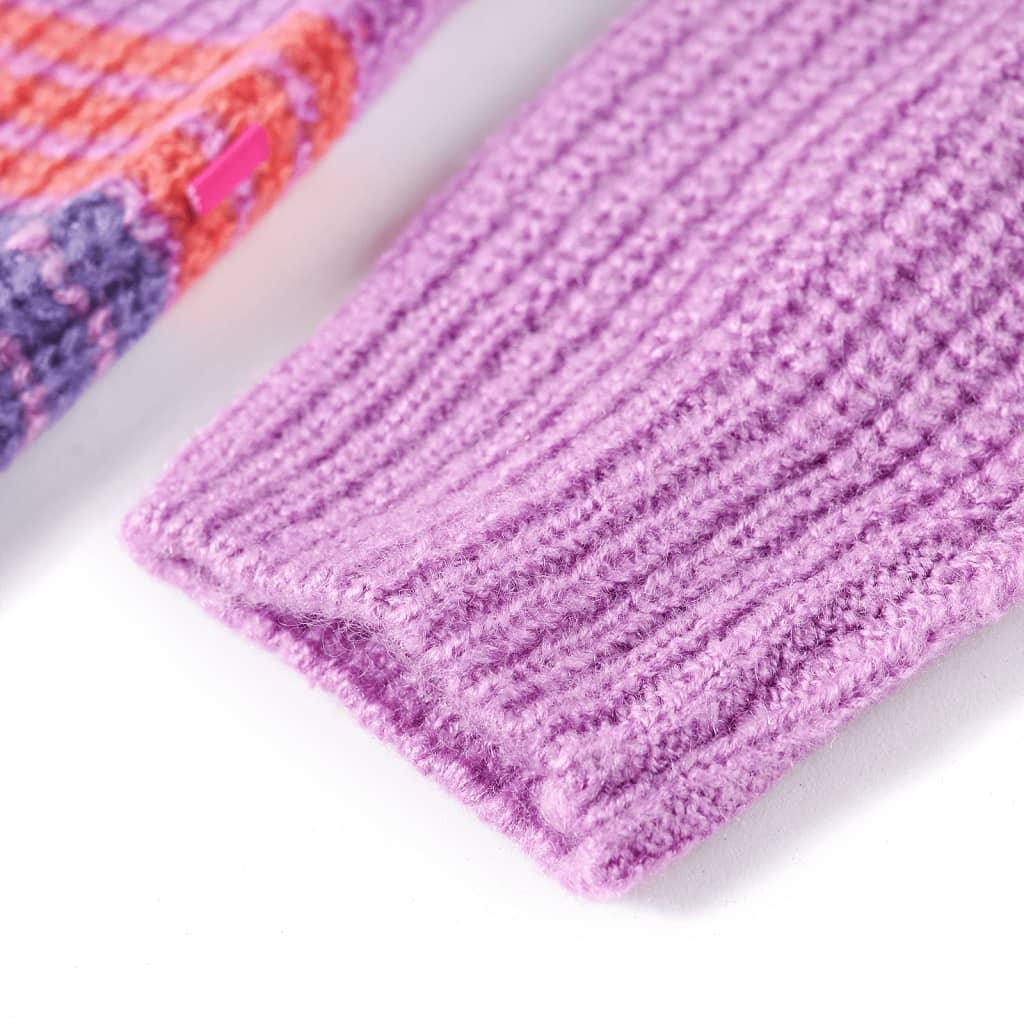 Kids' Sweater Stripes Knitted Lilac And Pink 116