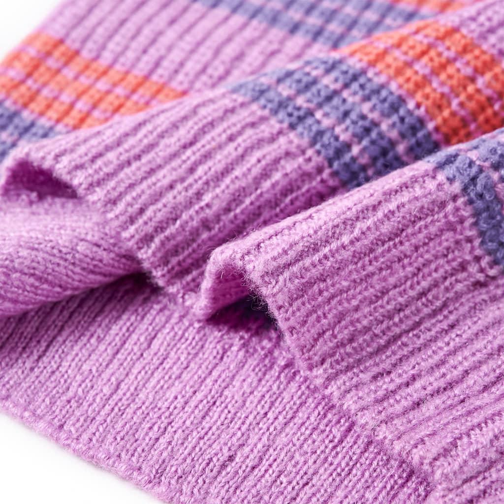 Kids' Sweater Stripes Knitted Lilac And Pink 116