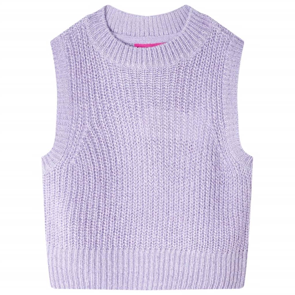 Kids' Sweater Vest Knitted Light Lilac 128