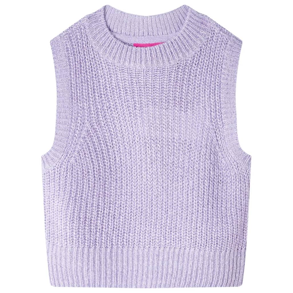 Kids' Sweater Vest Knitted Light Lilac 128