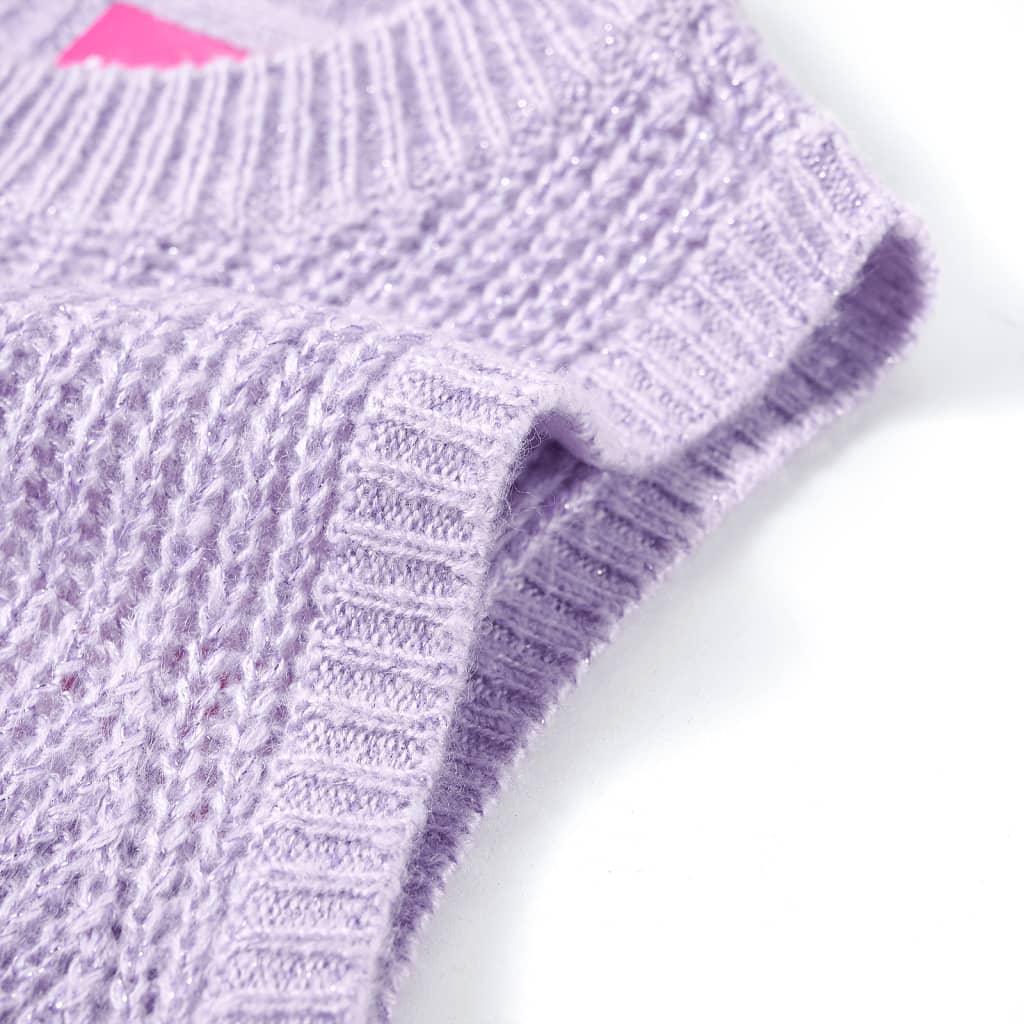 Kids' Sweater Vest Knitted Light Lilac 128