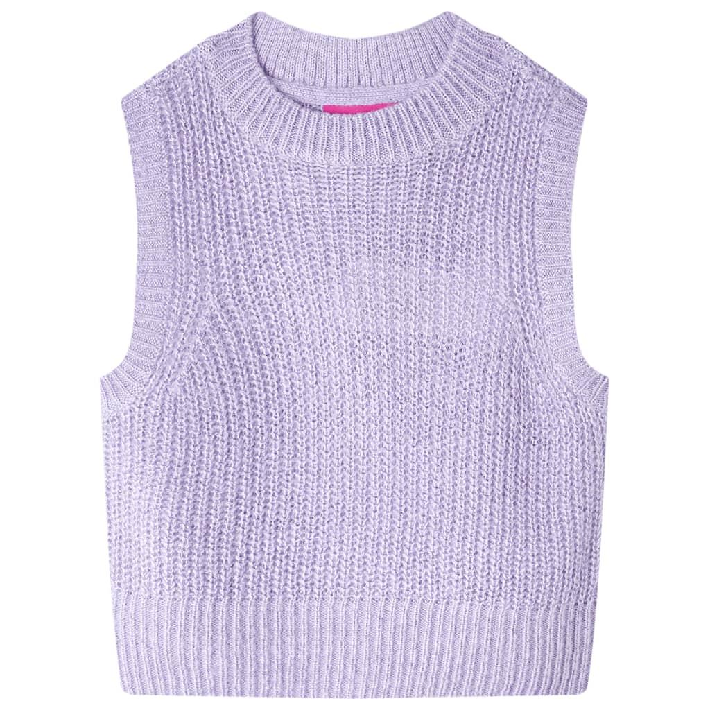 Kids' Sweater Vest Knitted Light Lilac 128