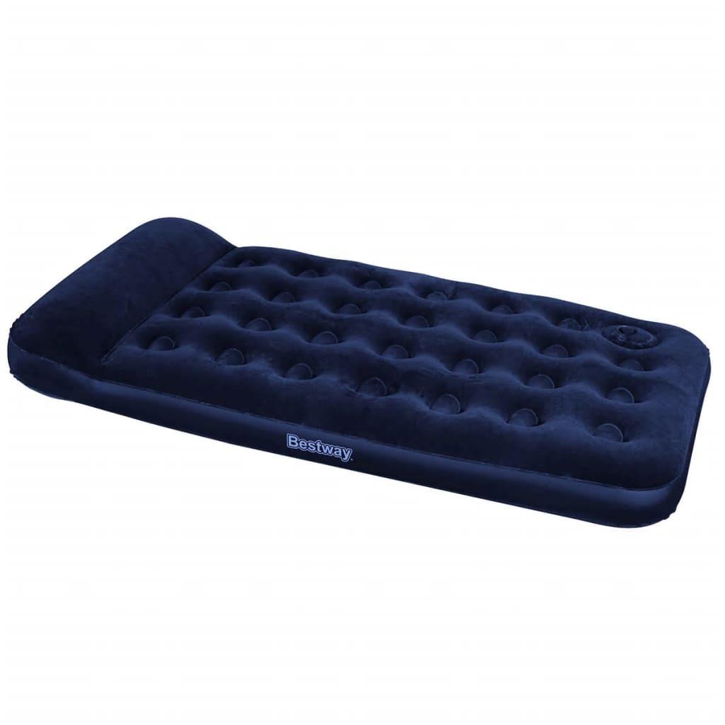 Bestway Inflatable Flocked Airbed With Built-In Foot Pump 188X99X28 Cm