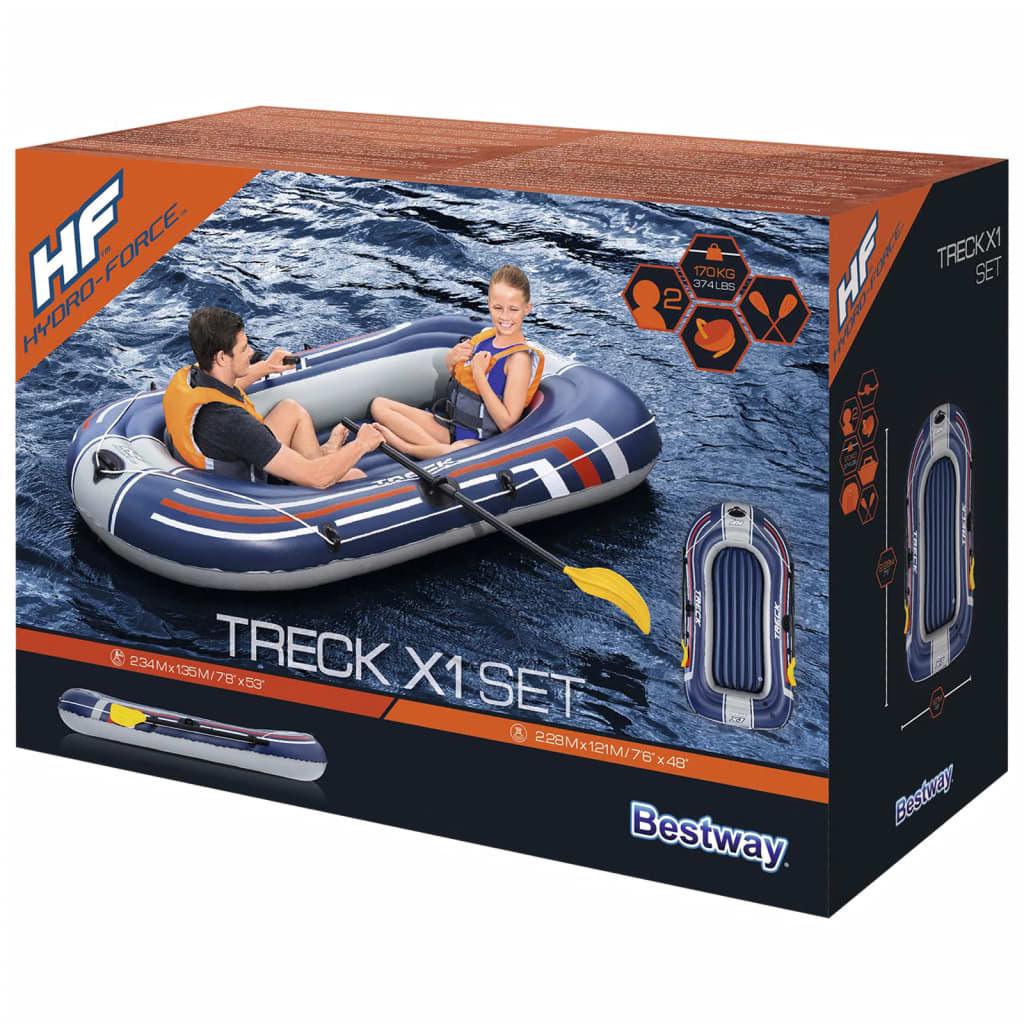 Bestway Hydro-Force Inflatable Boat With Pump And Oars Blue