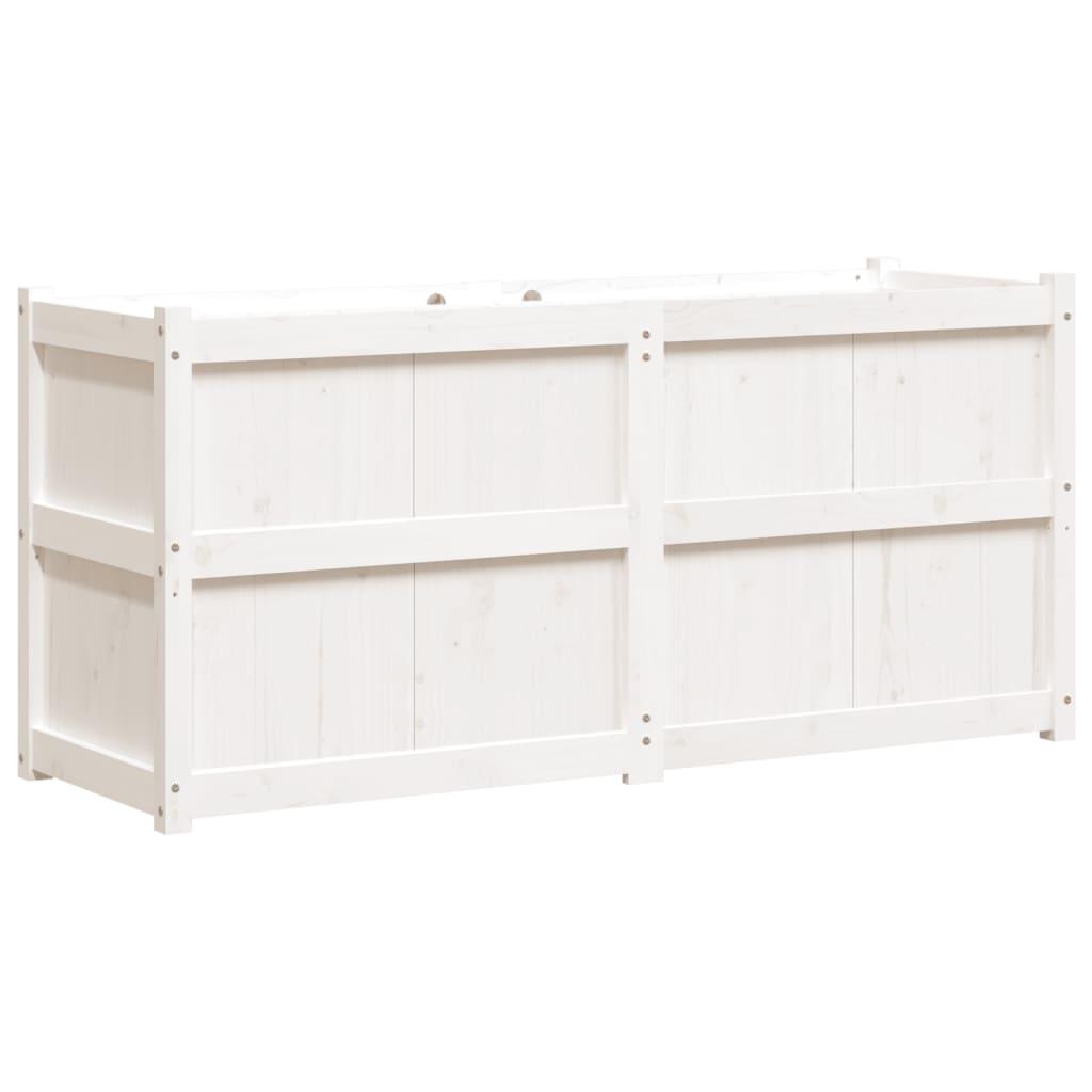 Garden Planter White 150X50X70 Cm Solid Wood Pine