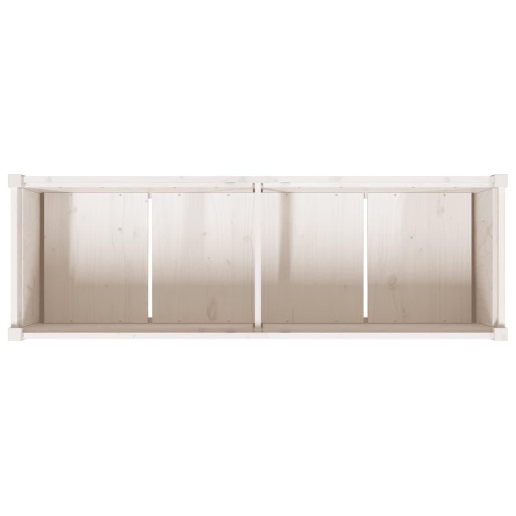 Garden Planter White 150X50X70 Cm Solid Wood Pine