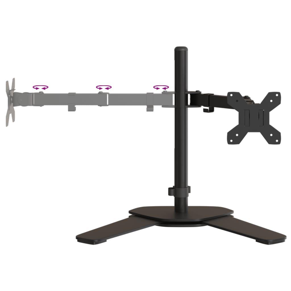 Monitor Stand Black Steel Vesa 75/100 Mm