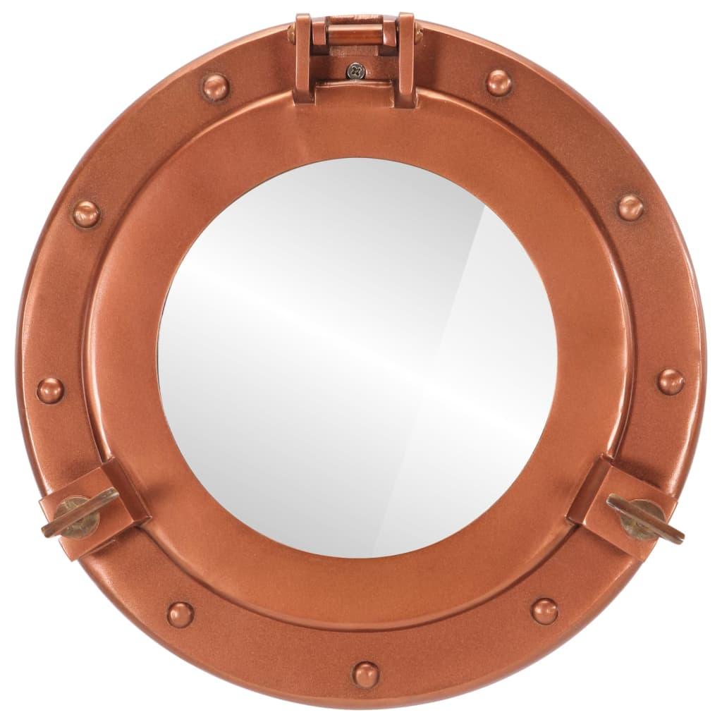  Porthole Mirror Wall Hanging Ø30 Cm Aluminium And Glass