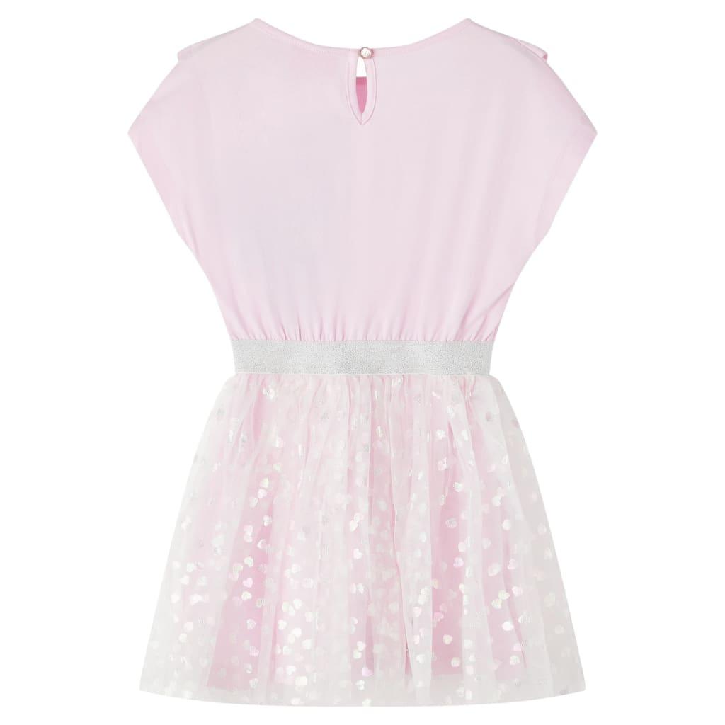 Kids' Dress With Ruffles Light Pink 128