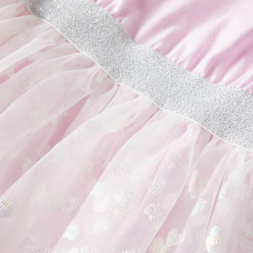 Kids' Dress With Ruffles Light Pink 128