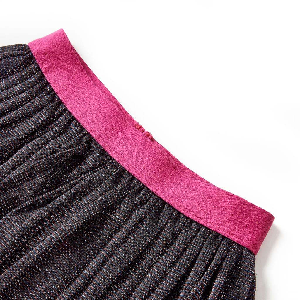 Kids' Pleated Skirt With Glitter Navy 128