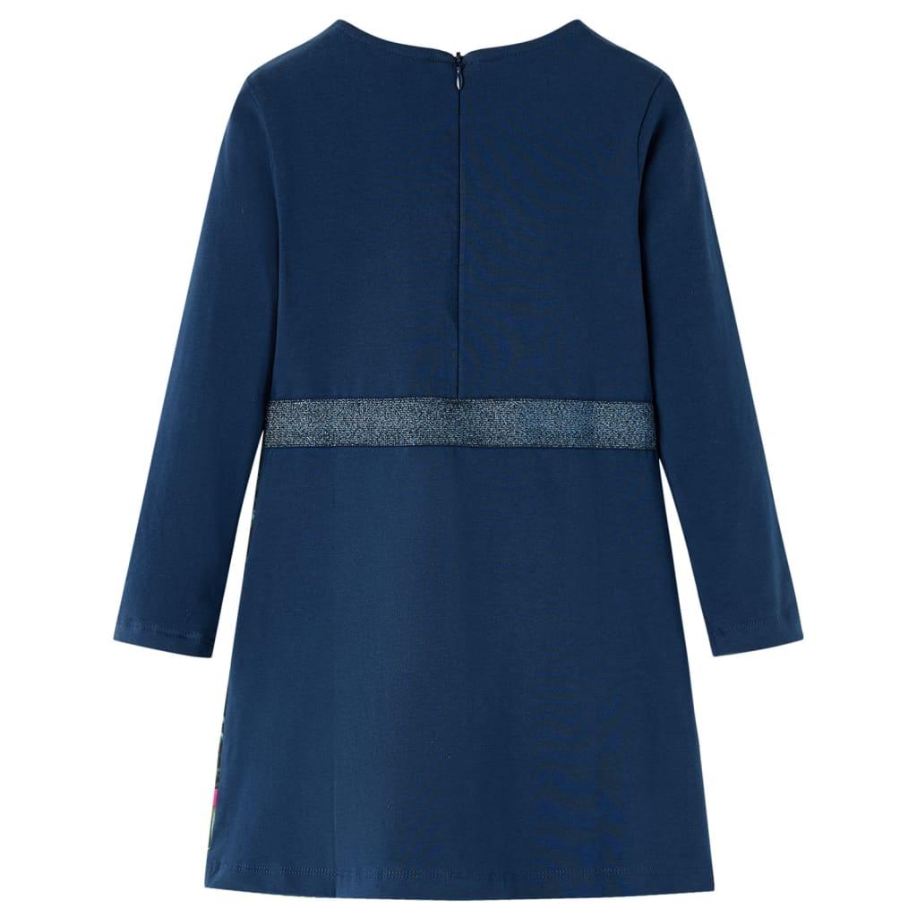 Kids' Dress With Long Sleeves Navy 116