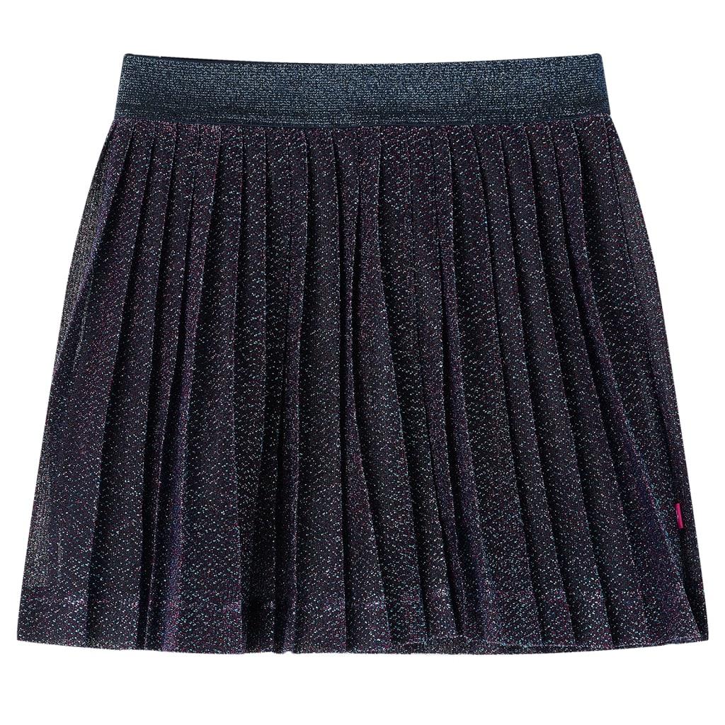 Kids' Skirt With Glitters Navy Blue 128