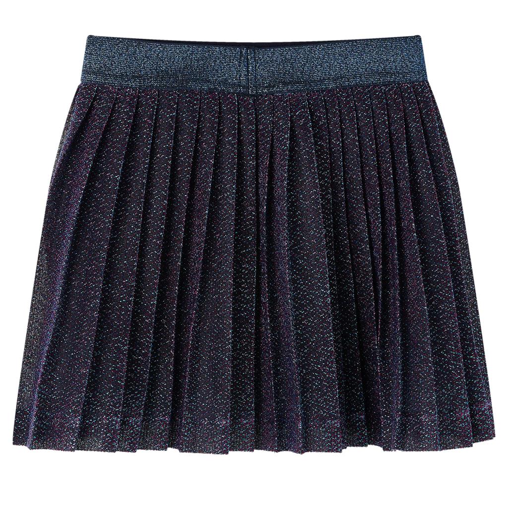 Kids' Skirt With Glitters Navy Blue 128