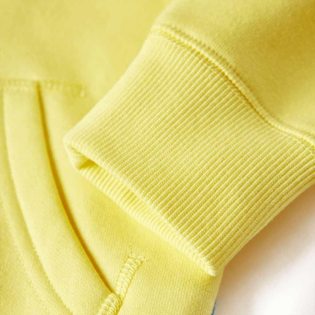 Kids' Hooded Sweatshirt With Zip Light Yellow 128