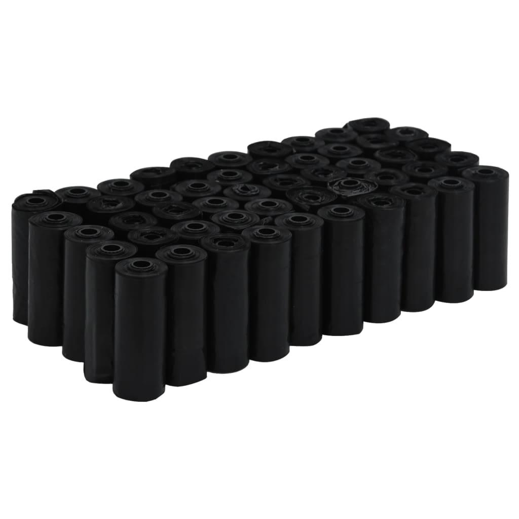 Dog Poop Bags 750 Pcs Black 30X20 Cm Pe