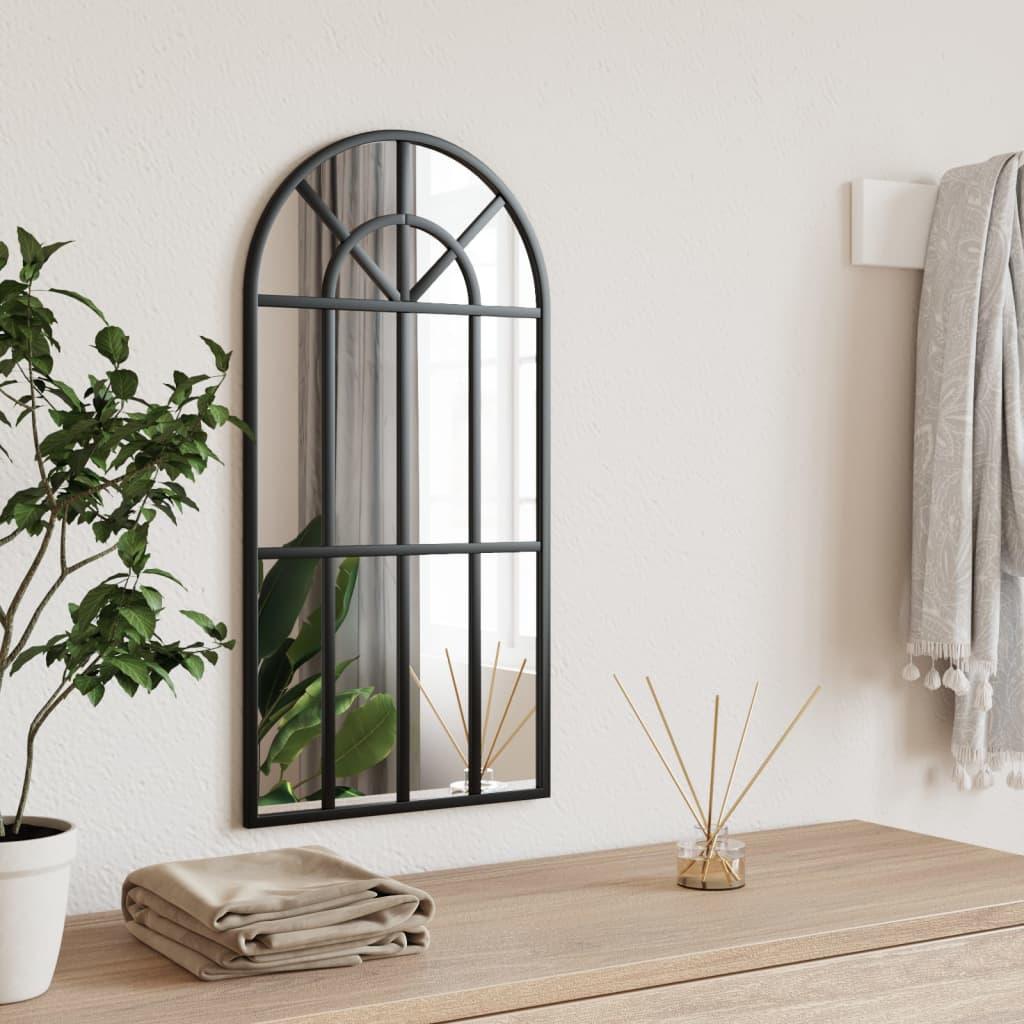 Wall Mirror Black Arch Iron