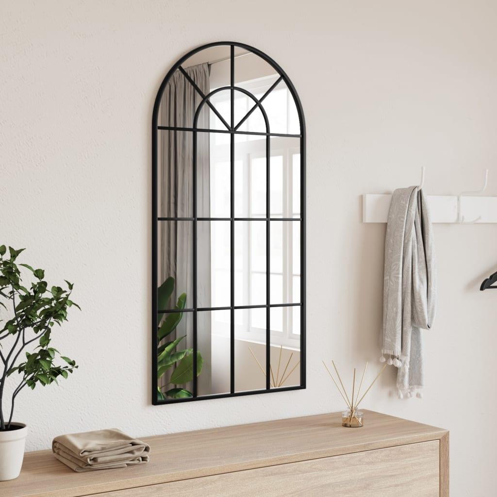 Wall Mirror Black Arch Iron