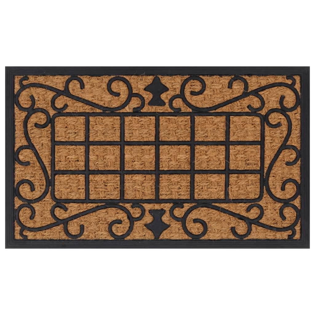 Door Mat Rectangular 45X75 Cm Rubber And Coir