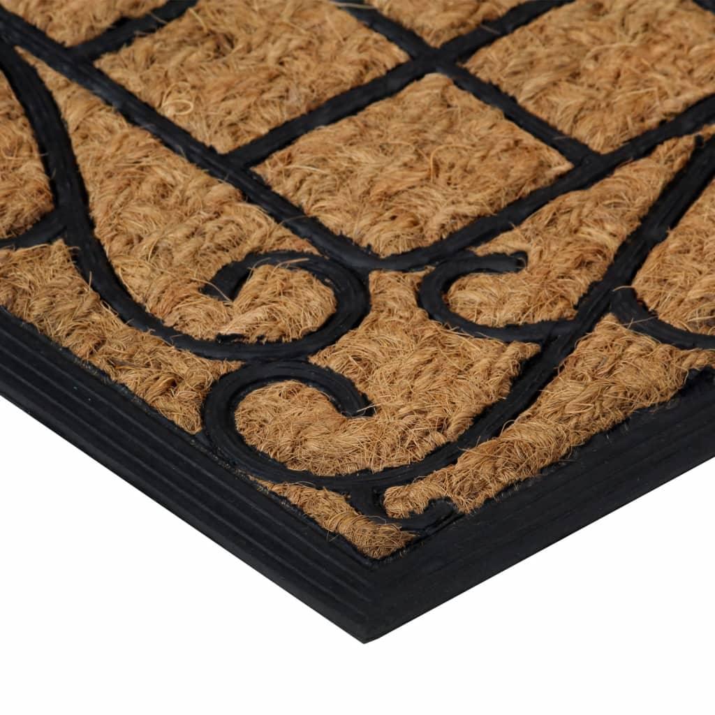 Door Mat Rectangular 45X75 Cm Rubber And Coir