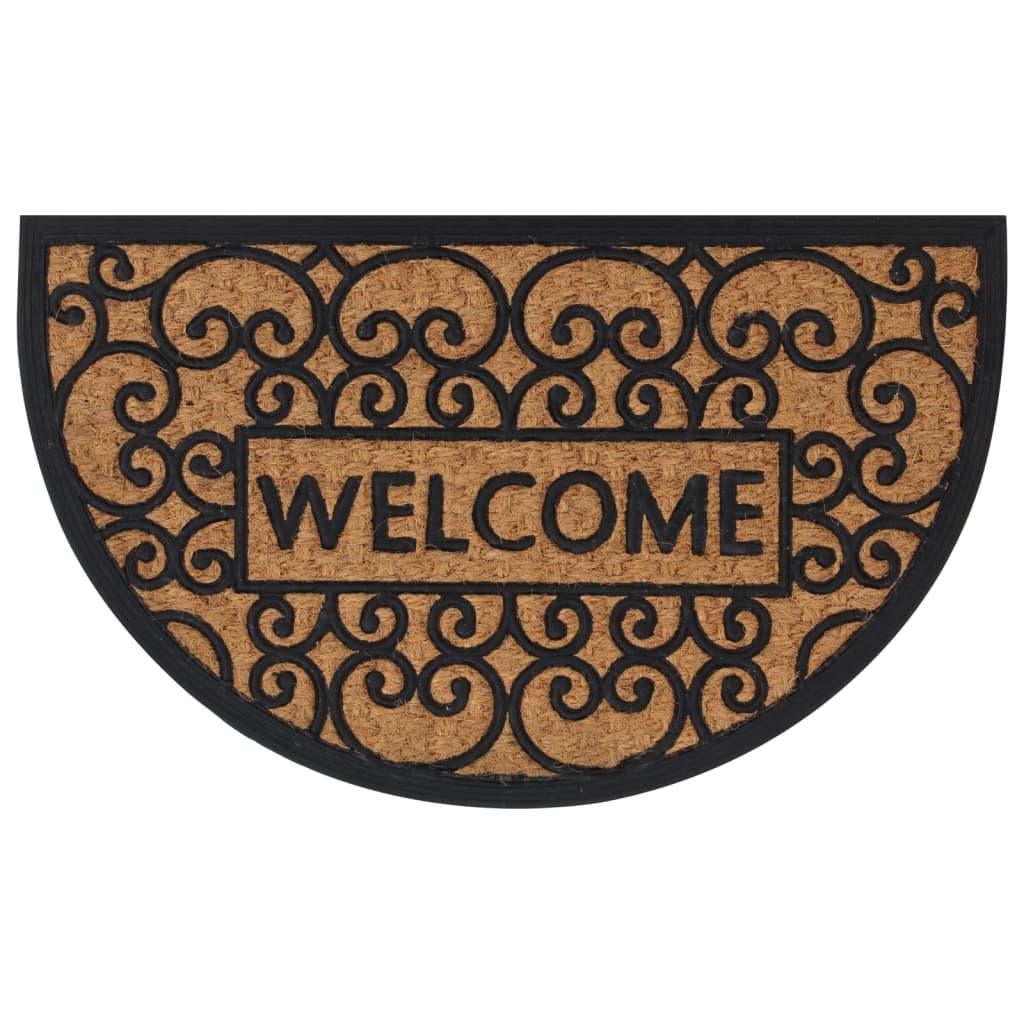 Door Mat Half Round 45X75 Cm Rubber And Coir