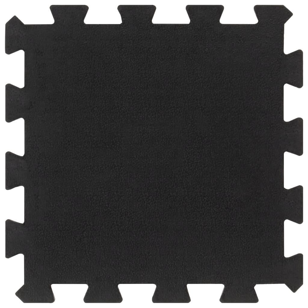 Rubber Floor Tiles 4 Pcs Black 16 Mm 30X30 Cm