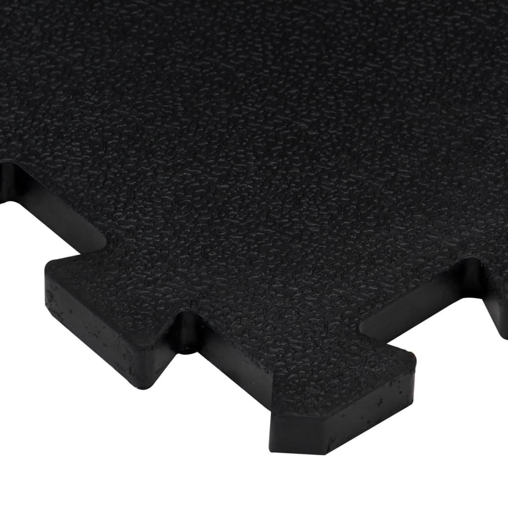 Rubber Floor Tiles 4 Pcs Black 16 Mm 30X30 Cm