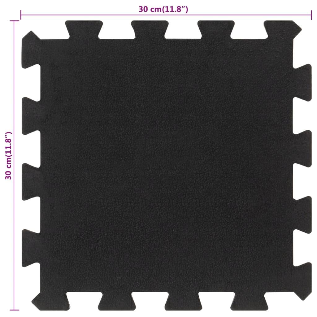 Rubber Floor Tiles 4 Pcs Black 16 Mm 30X30 Cm