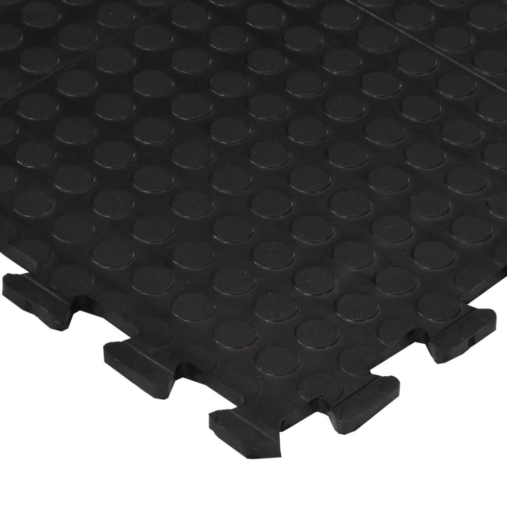 Rubber Floor Tile Black 12 Mm 90X120 Cm