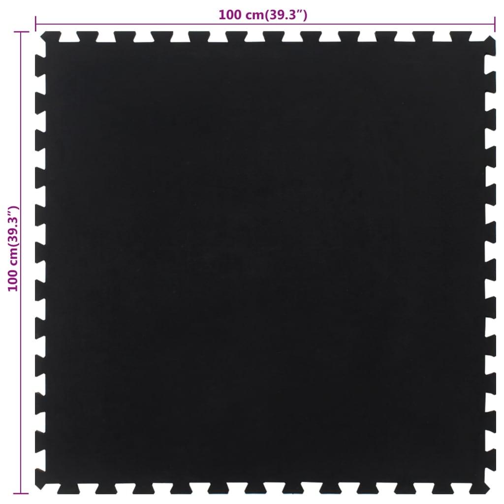 Rubber Floor Tile Black 12 Mm 100X100 Cm