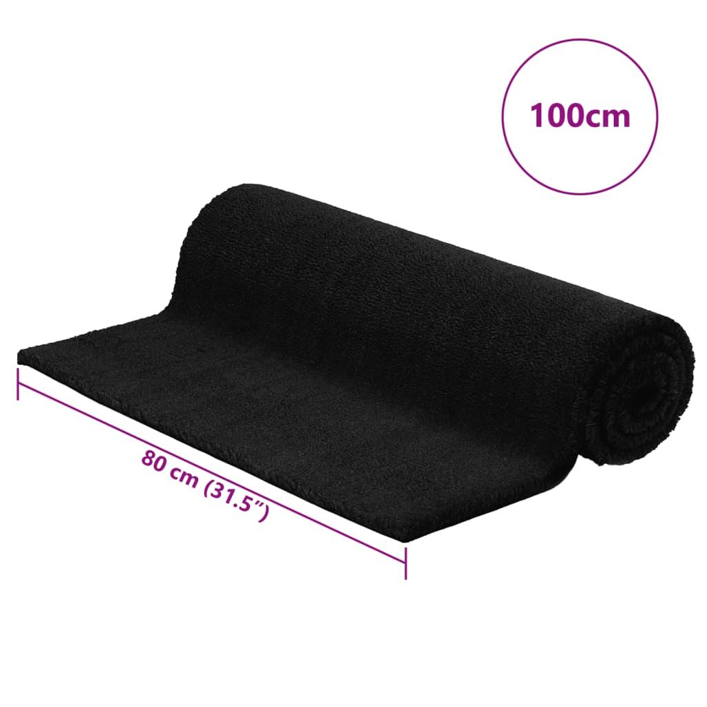 Door Mat Black 80X100 Cm Tufted Coir