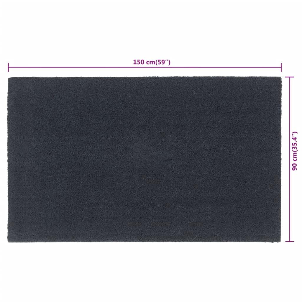 Door Mat Dark Grey 90X150 Cm Tufted Coir