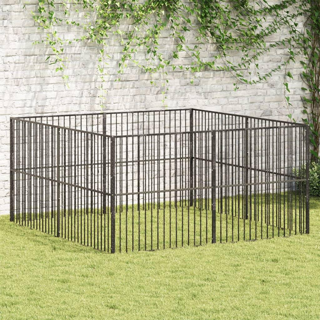 Trendyproduct.co.uk Dog Playpen 20 Panels Black Galvanised Steel vidaXL Animals & Pet Supplies Animals & Pet Supplies > Pet Supplies > Dog Supplies > Dog Houses Black Dog Houses Dog Supplies parcel Pet Supplies vidaXL