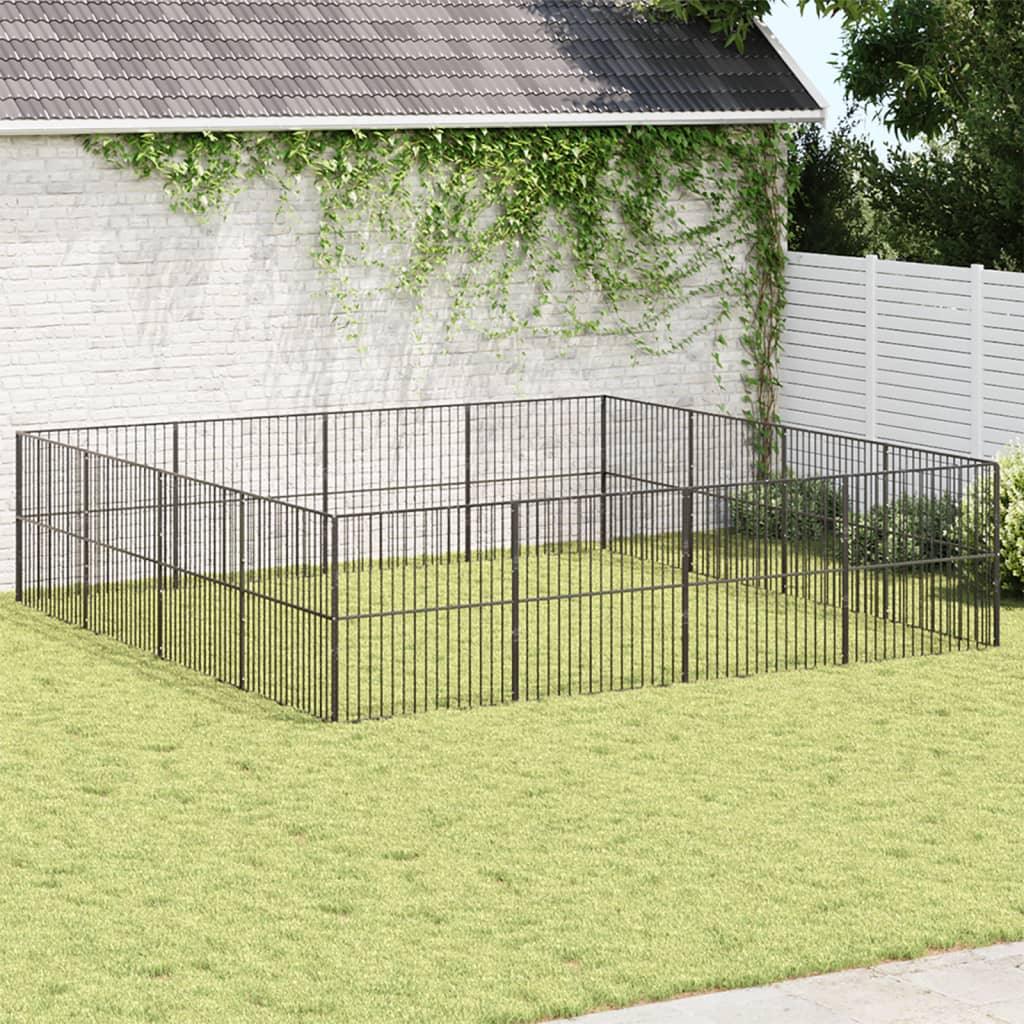 Trendyproduct.co.uk Dog Playpen 20 Panels Black Galvanised Steel vidaXL Animals & Pet Supplies Animals & Pet Supplies > Pet Supplies > Dog Supplies > Dog Houses Black Dog Houses Dog Supplies parcel Pet Supplies vidaXL