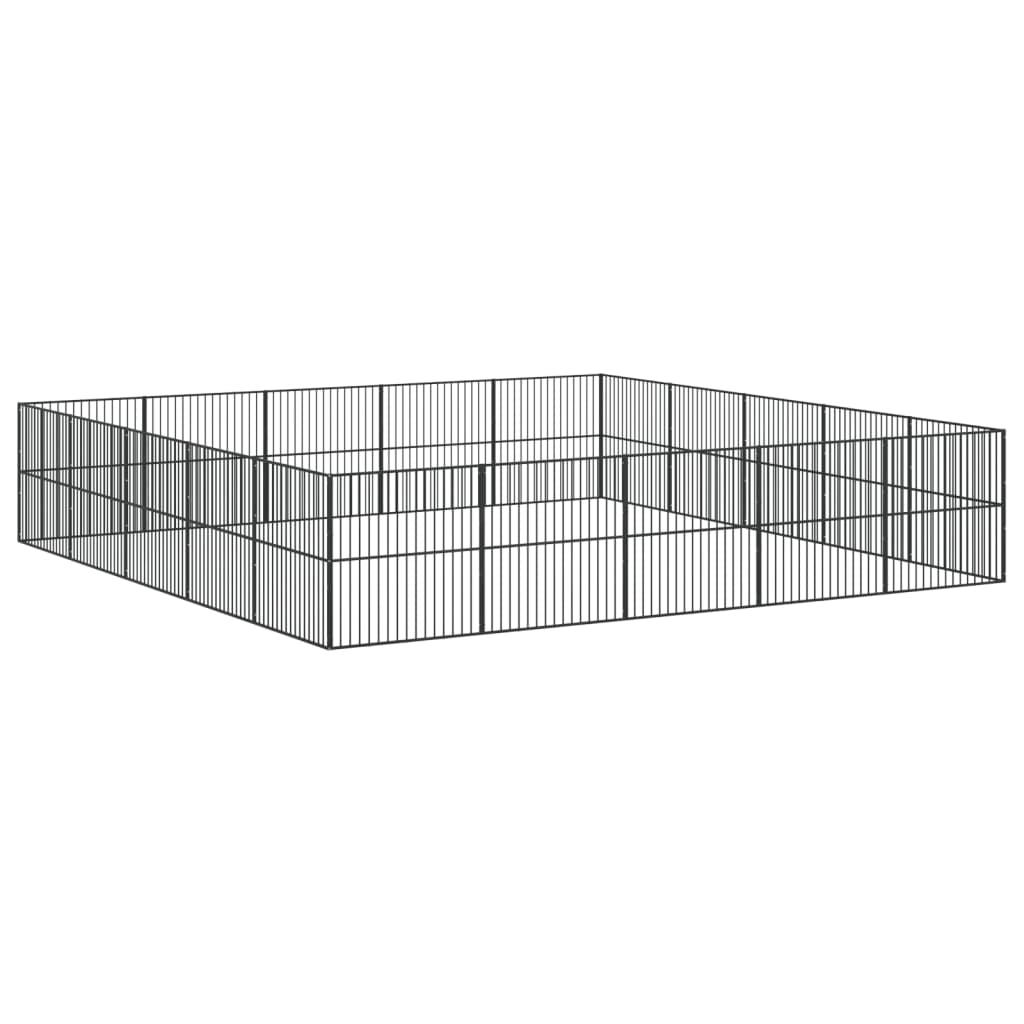 Trendyproduct.co.uk Dog Playpen 20 Panels Black Galvanised Steel vidaXL Animals & Pet Supplies Animals & Pet Supplies > Pet Supplies > Dog Supplies > Dog Houses Black Dog Houses Dog Supplies parcel Pet Supplies vidaXL